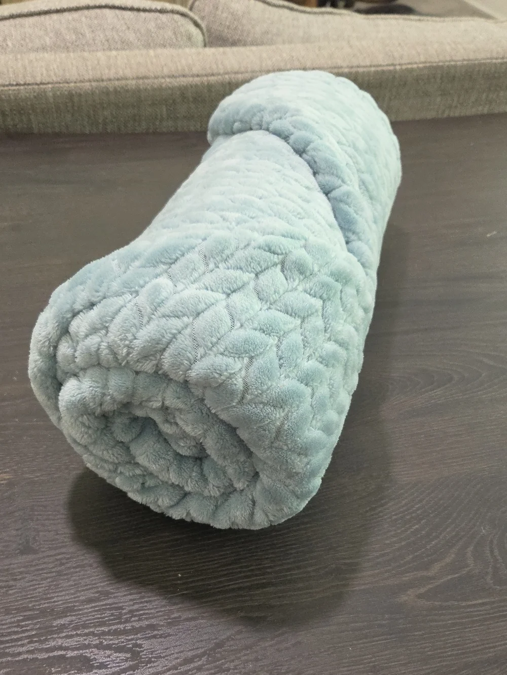 Better Homes & Gardens Plush Quilted Throw Blanket - Muted Aqua / Blueish Green